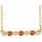 14K Yellow Natural Citrine & .08 CTW Natural Diamond Bezel-Set 16-18