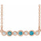 14K Rose Natural Blue Zircon & .08 CTW Natural Diamond Bezel-Set 16-18