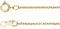 14K Yellow Gold 1 mm Adjustable Cable 16-18