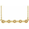 14K Yellow 2 mm Round Bezel-Set Bar 18