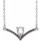 Sterling Silver Accented V 16
