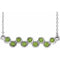 Sterling Silver Natural Peridot Bezel-Set Bar 16-18