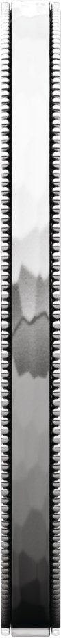 14K White Gold 2 mm Milgrain Edge Comfort-Fit Flat Band Size 7