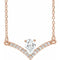 14K Rose 3/8 CTW Natural Diamond 16