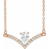 14K Rose 3/8 CTW Natural Diamond 18" Necklace