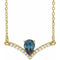 14K Yellow Lab-Grown Alexandrite & .06 CTW Natural Diamond 16