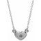 14K White Heart 16