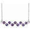 Sterling Silver Natural Amethyst Bezel-Set Bar 16-18