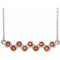 Sterling Silver Natural Citrine Bezel-Set Bar 16-18