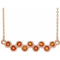 14K Rose Natural Citrine Bezel-Set Bar 16-18