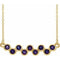 14K Yellow Lab-Grown Alexandrite Bezel-Set Bar 16-18
