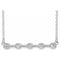 Platinum 1/6 CTW Natural Diamond Bezel-Set Bar 18