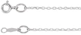 Sterling Silver 1.1 mm Cable 16" Chain