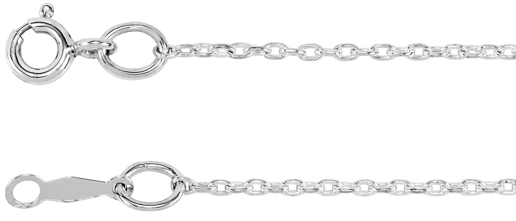 Sterling Silver 1.1 mm Cable 16" Chain
