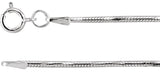 Sterling Silver 1.5 mm Diamond-Cut Snake 20" Chain