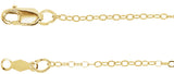 14K Yellow Gold 1.3 mm Flat Cable 18" Chain