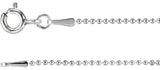 Sterling Silver 1 mm Hollow Bead 18" Chain