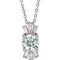 14K White Natural White Sapphire & 1/6 CTW Natural Diamond 16-18