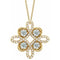 14K Yellow 1/3 CTW Natural Diamond Clover 18