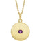 14K Yellow Natural Amethyst Disc 16-18