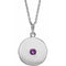 Platinum Natural Amethyst Disc 16-18