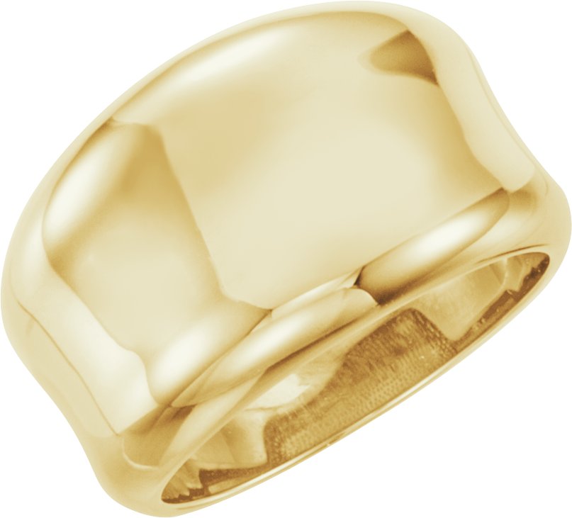 14K Yellow Gold Concave Ring