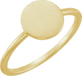 14K Yellow Gold Be Posh® Engravable Signet Ring