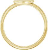 14K Yellow Gold Be Posh® Engravable Heart Signet Ring