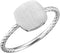 14K White Gold Be Posh® Engravable Rope Signet Ring
