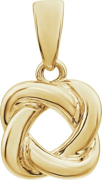 14K Yellow Gold Knot Pendant