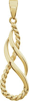 14K Yellow Gold Rope Pendant