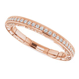 14K Rose Gold 1/5 CTW Natural Diamond Anniversary Band