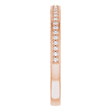14K Rose Gold 1/5 CTW Natural Diamond Anniversary Band