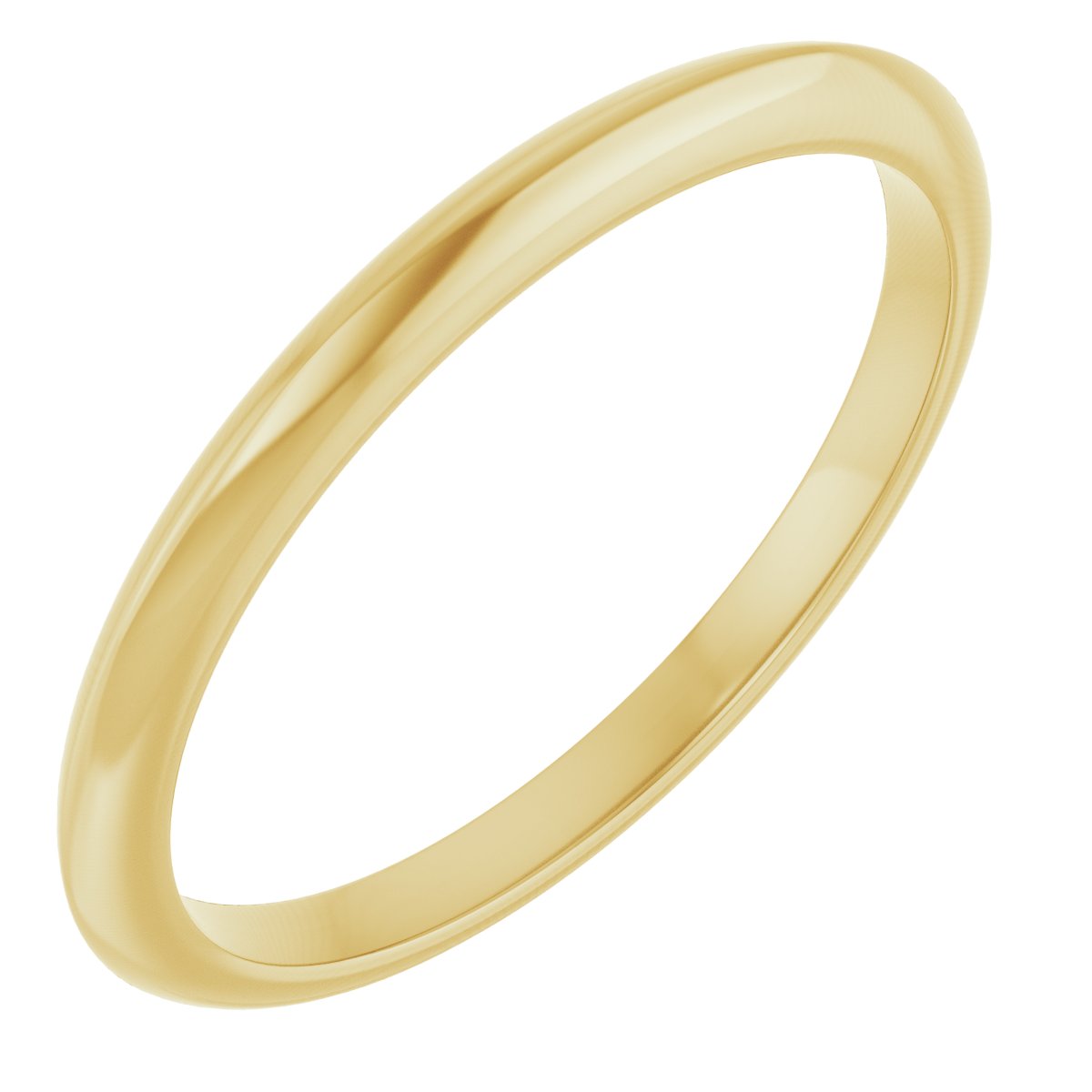 14K Yellow Gold Knife Edge Band Size 7