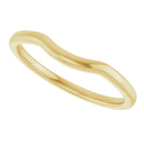 14K Yellow Gold Contour Band