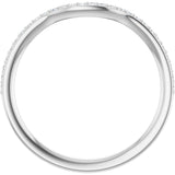 14K White Gold 1/8 CTW Natural Diamond Contour Band