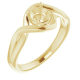 18K Yellow5.2 mm Round Ring Mounting