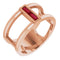 14K Rose Natural Ruby Negative Space Ring