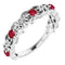 Platinum Natural Ruby & .02 CTW Natural Diamond Scroll Ring