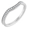 14K White Gold 1/8 CTW Natural Diamond Contour Band