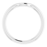 14K White Gold Band for 4.1 mm Round Ring