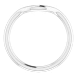 14K White Gold Band for 8.8 mm Round Ring