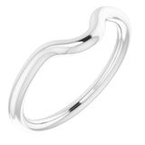14K White Gold Band for 7x5 mm Oval Ring