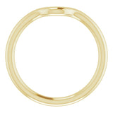 10K Yellow Gold Band for 5x3 mm Oval Ring