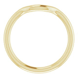 14K Yellow Gold Band for 6 mm Cushion Ring