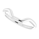 14K White Gold Band for 8x6 mm Emerald Ring