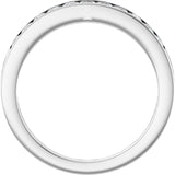 14K White Gold 1/2 CTW Natural Diamond Anniversary Band Size 7