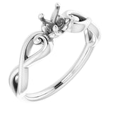 18K White4.8 mm Round Ring Mounting