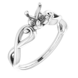Continuum Sterling Silver6 mm Round Ring Mounting