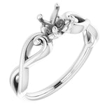 Sterling Silver5.2 mm Round Ring Mounting